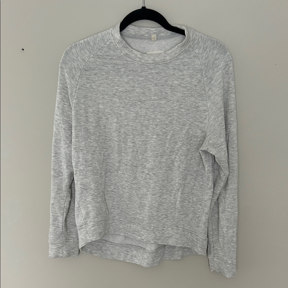 Lou & Grey Gray Crew Neck Plushsoft Sweatshirt, size S